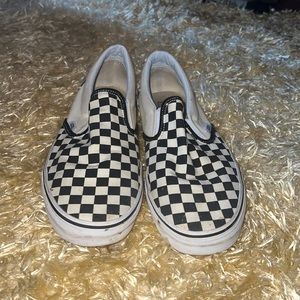 Checker Board Slip-On Vans